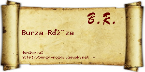 Burza Róza névjegykártya