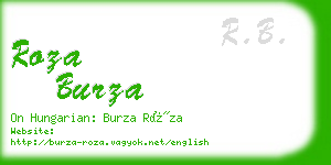 roza burza business card